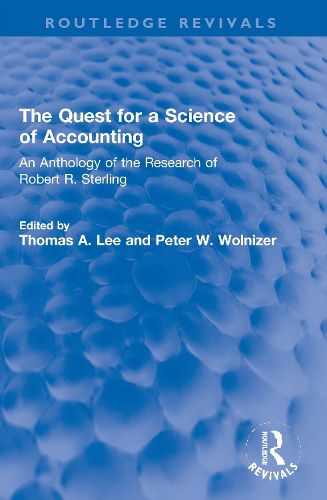 Cover image for The Quest for a Science of Accounting