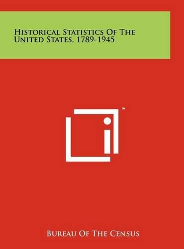 Cover image for Historical Statistics of the United States, 1789-1945