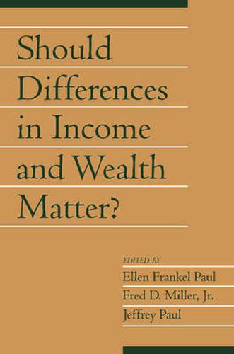 Cover image for Should Differences in Income and Wealth Matter?: Volume 19, Part 1