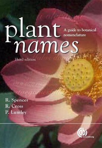Cover image for Plant Names: A Guide to Botanical Nomenclature