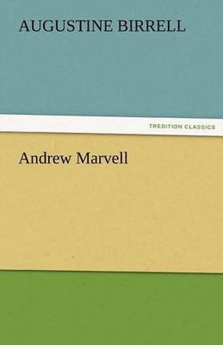 Cover image for Andrew Marvell