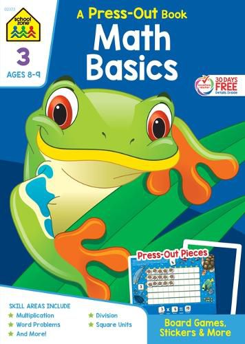 Cover image for School Zone Math Basics Grade 3 Press-Out Workbook