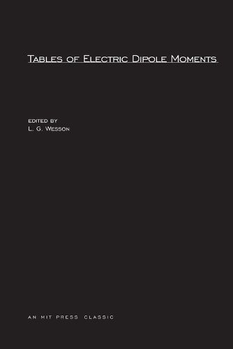 Cover image for Tables of Electric Dipole Moments