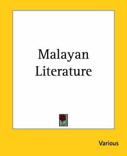 Cover image for Malayan Literature