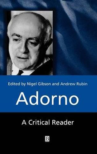 Cover image for Adorno: A Critical Reader