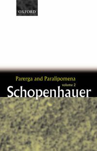 Cover image for Parerga and Paralipomena