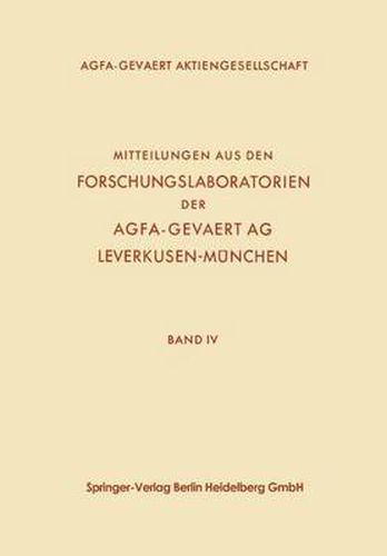 Cover image for Mitteilungen aus den Forschungslaboratorien der Agfa-Gevaert AG, Leverkusen-Munchen