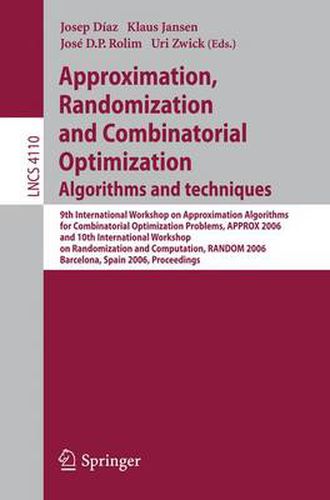 Cover image for Approximation, Randomization, and Combinatorial Optimization. Algorithms and Techniques