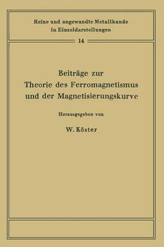 Cover image for Beitrage zur Theorie des Ferromagnetismus und der Magnetisierungskurve