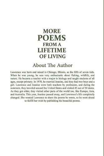 Cover image for More Poems from a Lifetime of Living