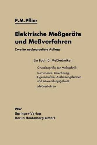 Cover image for Elektrische Messgerate Und Messverfahren