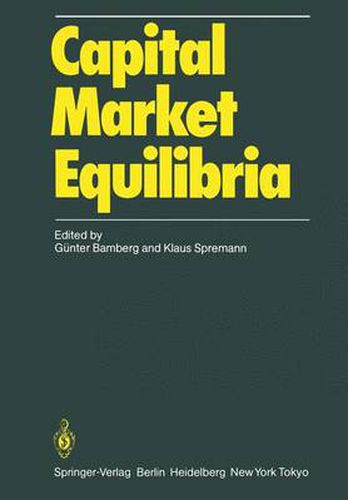 Cover image for Capital Market Equilibria