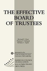 Cover image for The Effective Board of Trustees