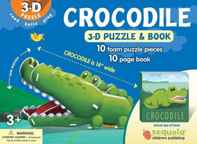 Cover image for Crocodile: Wildlife 3D Puzzle and Book