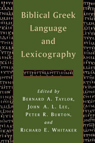 Cover image for Biblical Greek Language and Lexicography: Essays in Honor of Frederick W. Danker