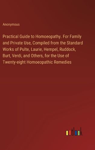 Cover image for Practical Guide to Homoeopathy. For Family and Private Use, Compiled from the Standard Works of Pulte, Laurie, Hempel, Ruddock, Burt, Verdi, and Others, for the Use of Twenty-eight Homoeopathic Remedies