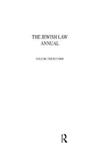 Cover image for Jewish Law Annual Volume 21