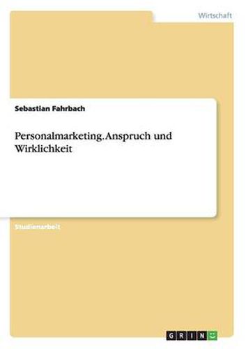 Cover image for Personalmarketing. Anspruch und Wirklichkeit