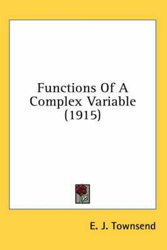 Cover image for Functions of a Complex Variable (1915)