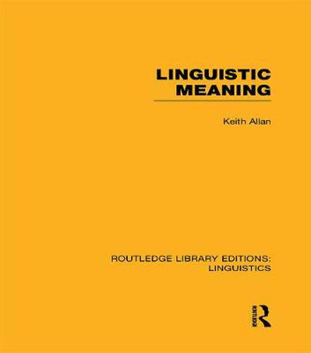 Cover image for Linguistic Meaning