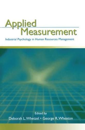 Cover image for Applied Measurement: Industrial Psychology in Human Resources Management