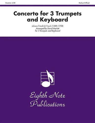 Cover image for Concerto for 3 Trumpets and Keyboard: Score & Parts