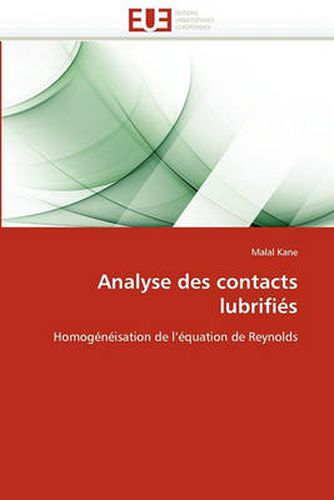 Cover image for Analyse Des Contacts Lubrifies