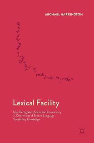 Cover image for Lexical Facility: Size, Recognition Speed and Consistency as Dimensions of Second Language Vocabulary Knowledge