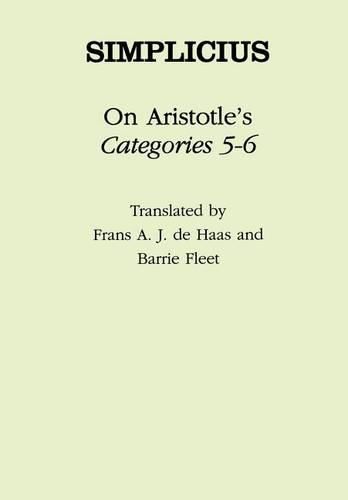 Cover image for On Aristotle's  Categories 5-6