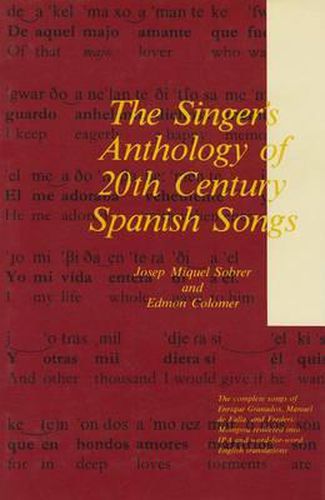 Cover image for The Singer's Anthology of 20th Century Spanish Songs