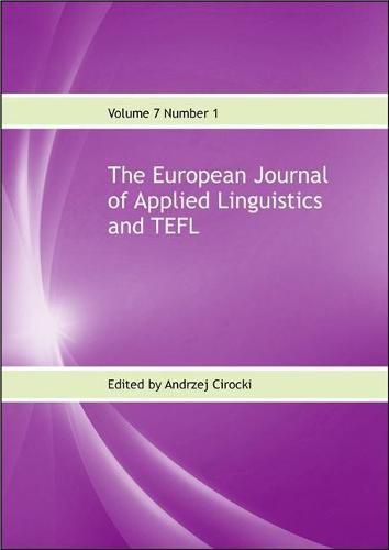 Cover image for The European Journal of Applied Linguistics and TEFL