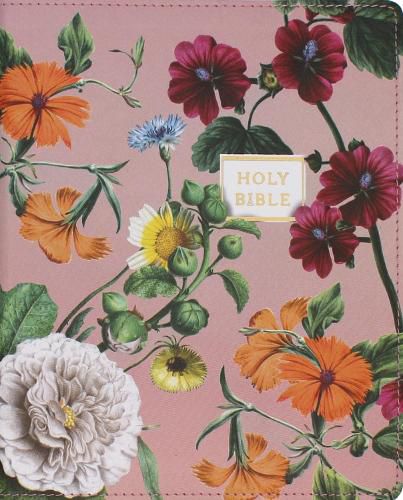 Cover image for NIV, Artisan Collection Bible, Large Print, Leathersoft, Blush Floral, Red Letter, Comfort Print