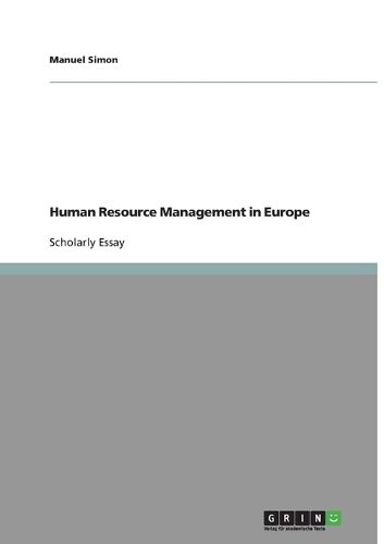 Cover image for Human Resource Management in Europe