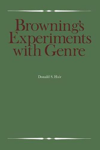 Cover image for Browning's Experiments with Genre