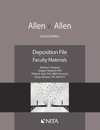 Cover image for Allen V. Allen: Deposition File, Faculty Materials