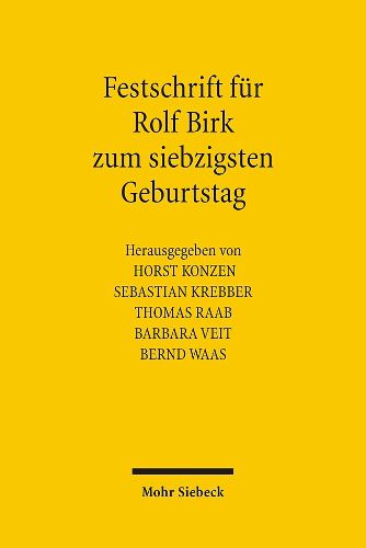 Cover image for Festschrift fur Rolf Birk zum siebzigsten Geburtstag