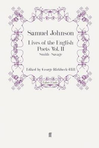 Cover image for Lives of the English Poets Vol. II: Smith-Savage