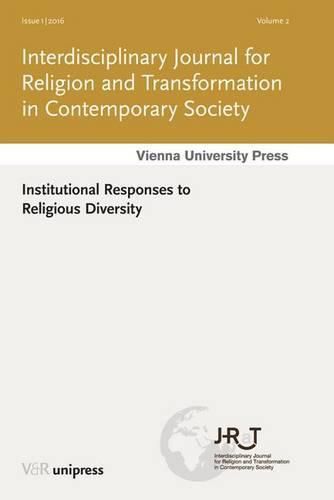 Cover image for Institutional Responses to Religious Diversity Jg. 02 Heft 01