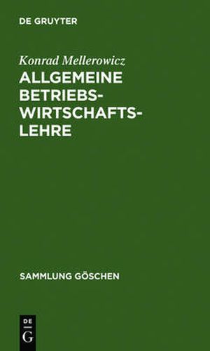 Cover image for Allgemeine Betriebswirtschaftslehre