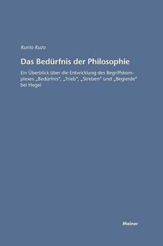 Das Bedurfnis der Philosophie