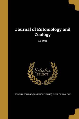 Cover image for Journal of Entomology and Zoology; v.8 1916