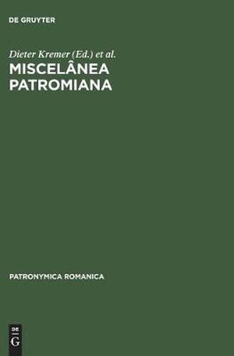 Cover image for Miscelanea Patromiana