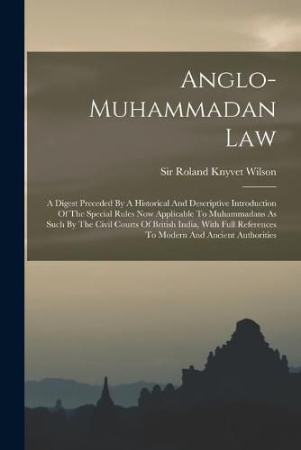 Cover image for Anglo-muhammadan Law