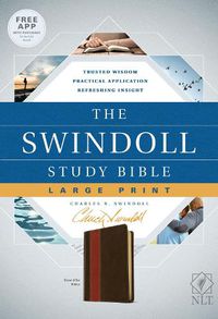 Cover image for NLT Swindoll Study Bible, Large Print, Brown, The