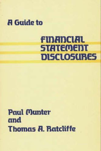 Cover image for A Guide to Financial Statement Disclosures