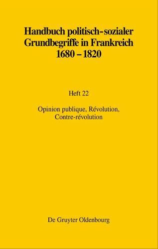 Cover image for Opinion Publique, Revolution, Contre-Revolution