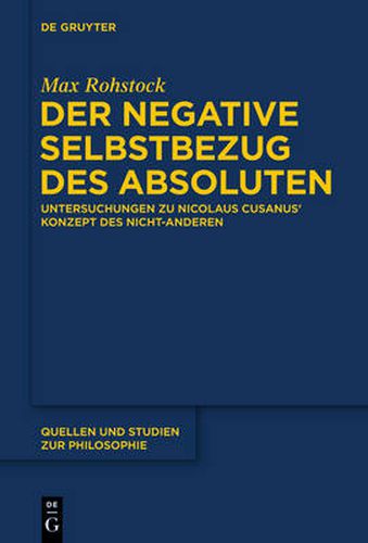 Cover image for Der negative Selbstbezug des Absoluten