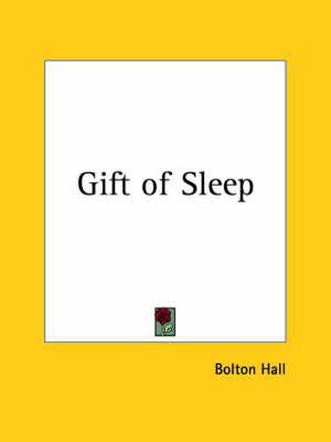 Cover image for Gift of Sleep (1911)