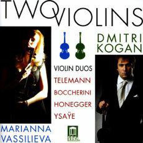 Cover image for Two Violins Works By Telemann Boccherini Honegger Ysaye