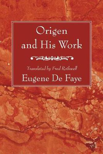 Cover image for Origen and His Work